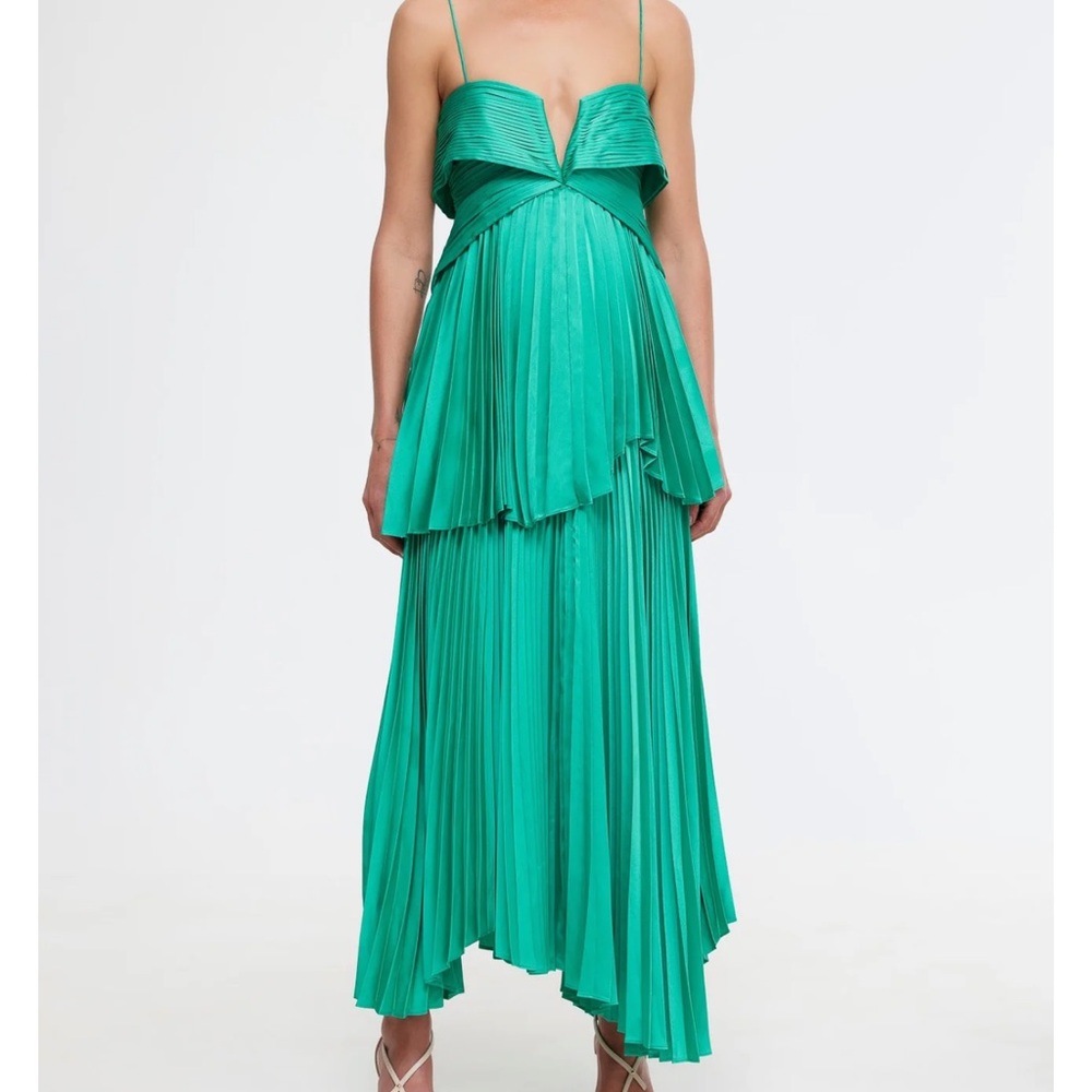 ACLER DRESS: Islington Midi Dress Green